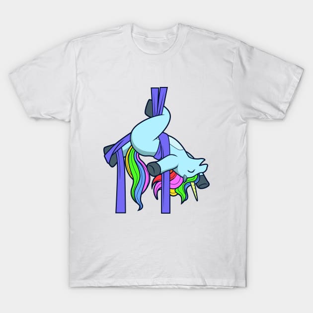 Aerial Silk Unicorn T-Shirt by Modern Medieval Design